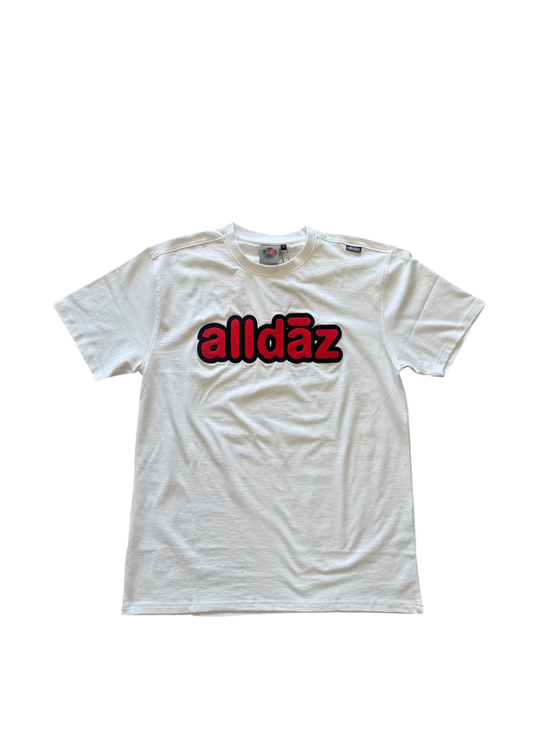 Alldaz Embroidery Red Letter T-Shirt