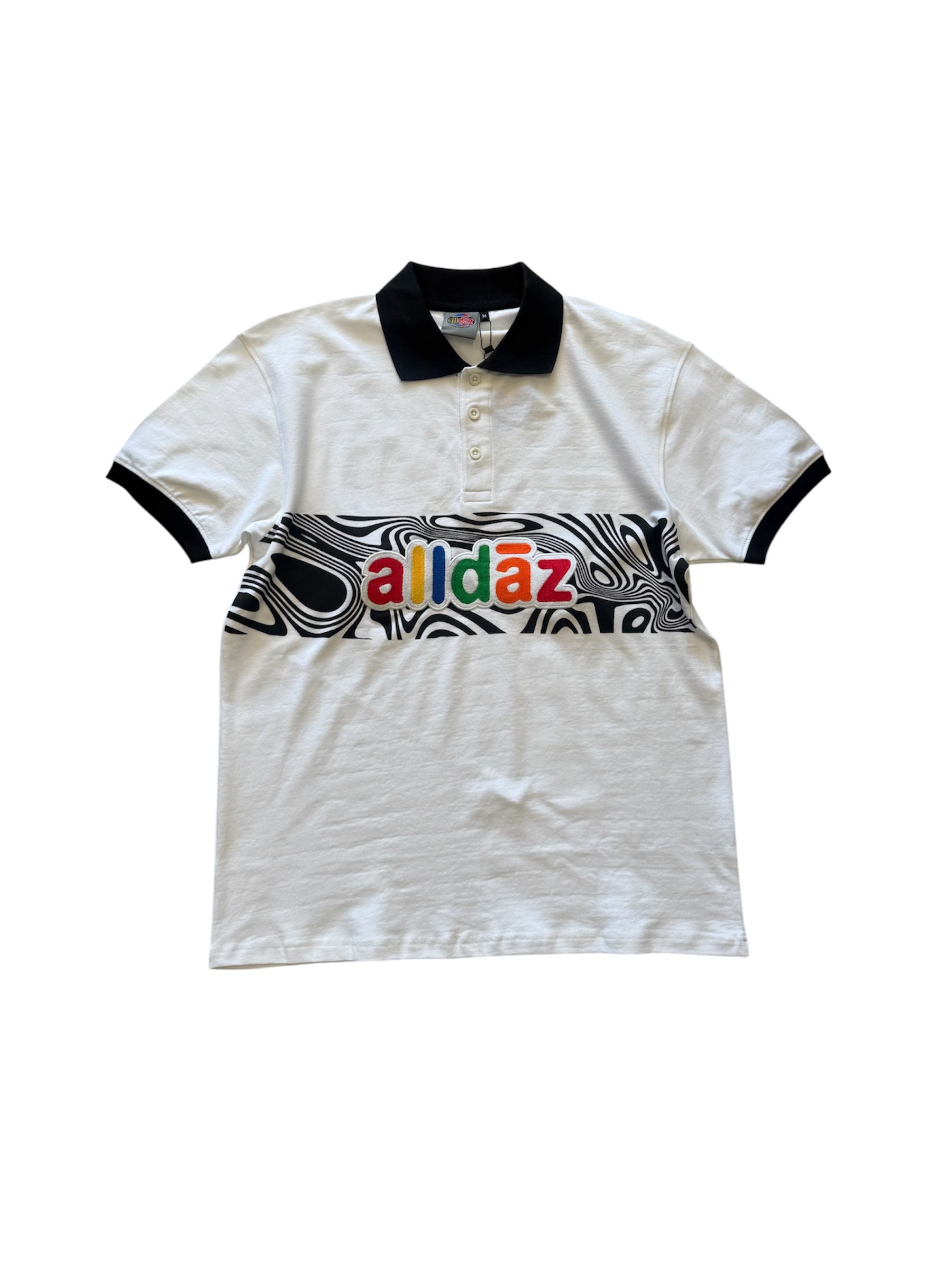 Alldaz Embroidery Polo Shirt - White