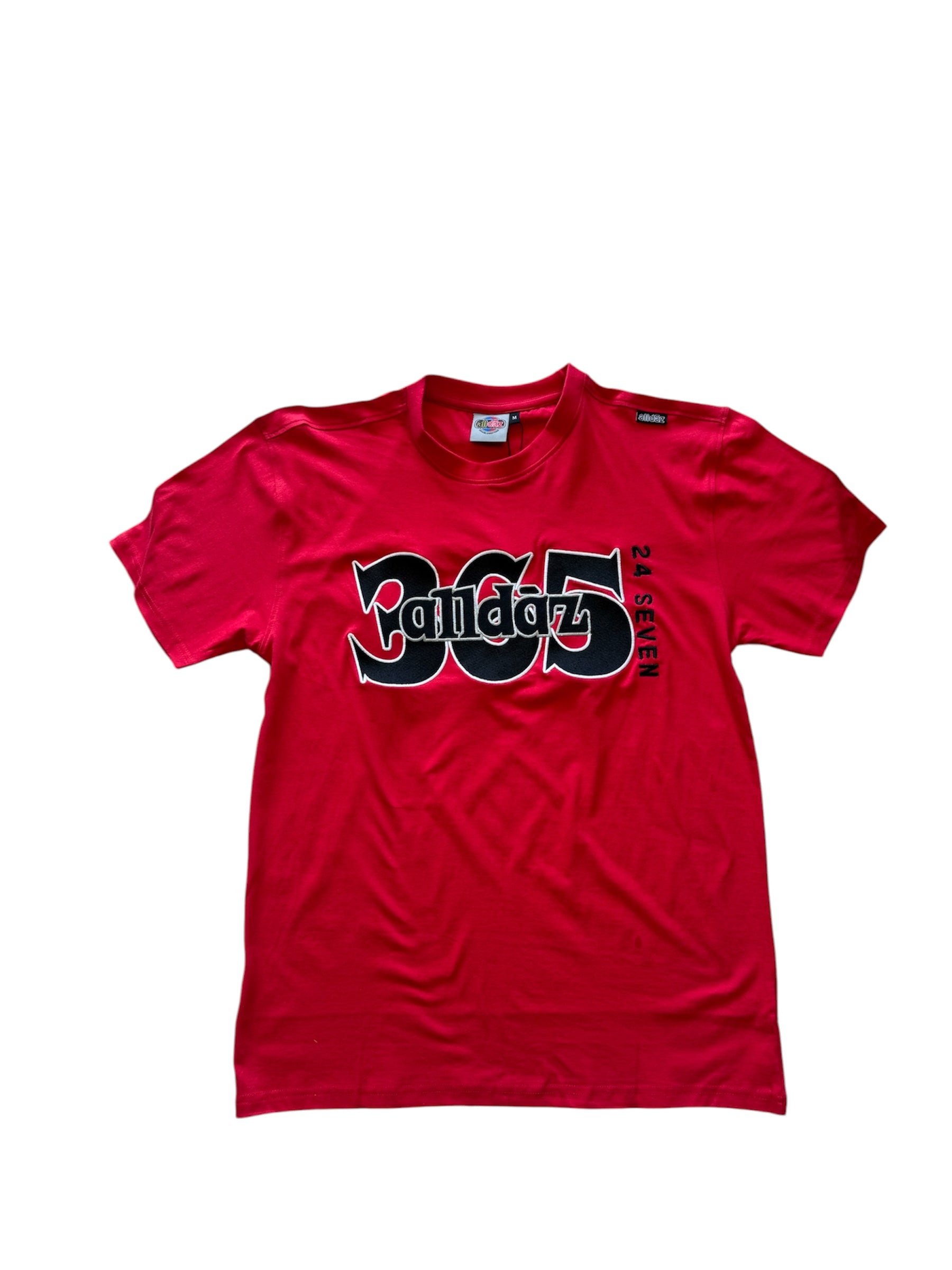 Alldaz 365 Design Embroidery T-Shirt - Red