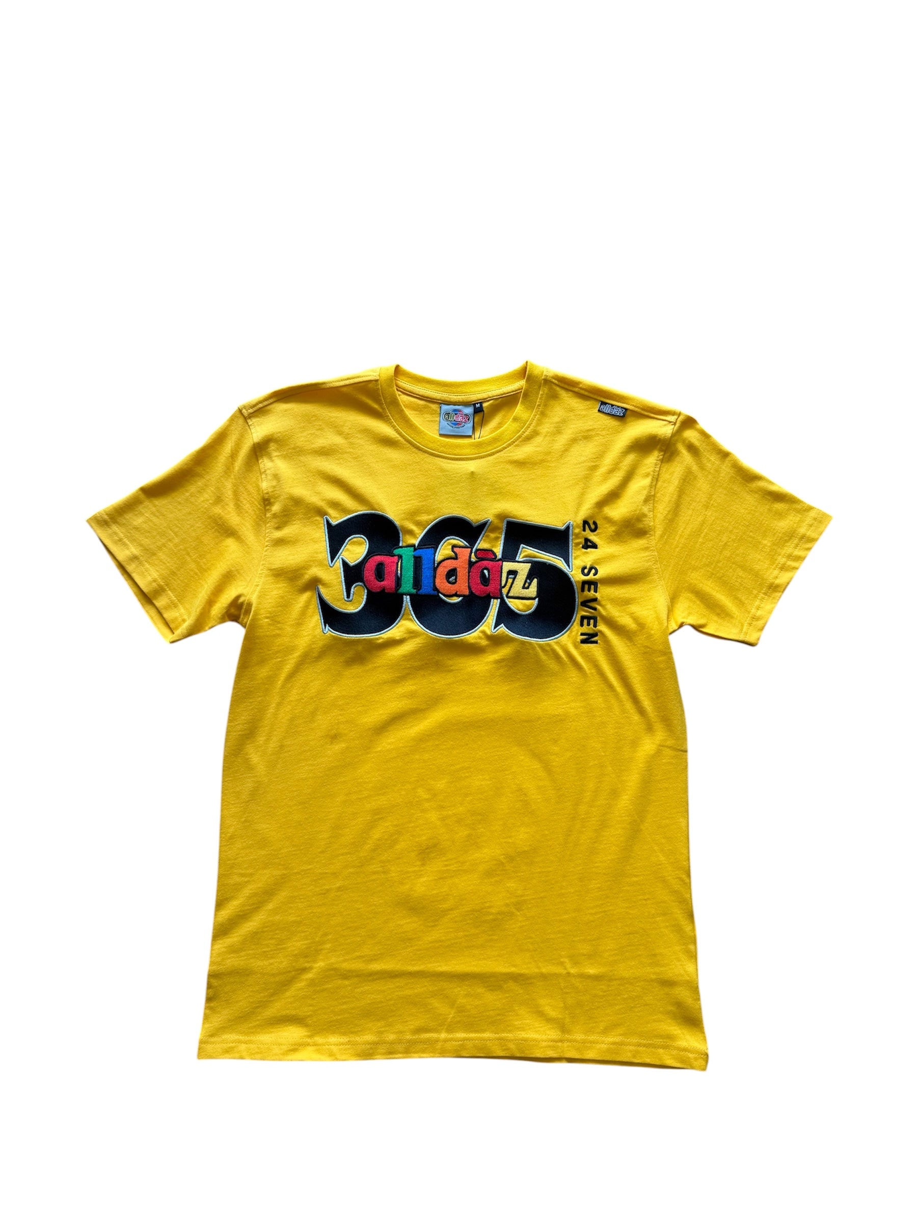 Alldaz 365 Design Embroidery T-Shirt - Mango
