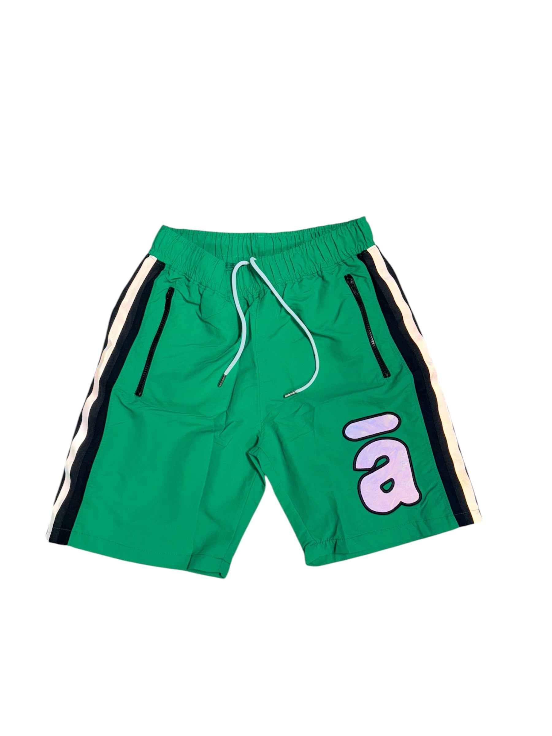 Nylon Reflective A Shorts - Green